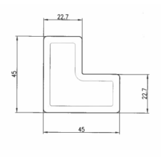 ESQUADRO ALINHAMENTO Nº5 22.7X0.8MM QUINADO 2.2MM